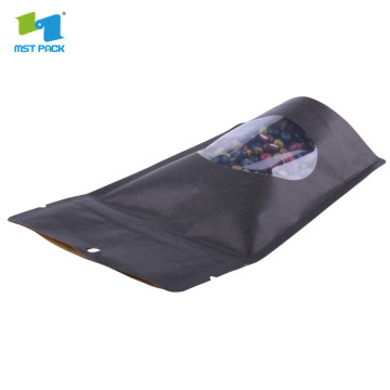 atacado matte preto laminado bolsas stand up