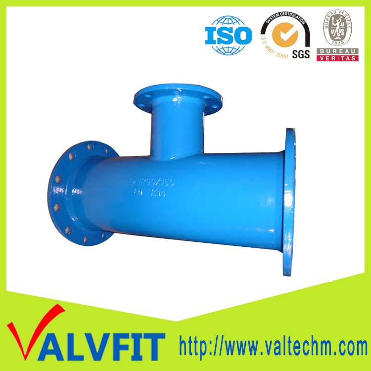 ISO 2531 Ductile Iron All Flange Tee K14 DCI Flange Pipe