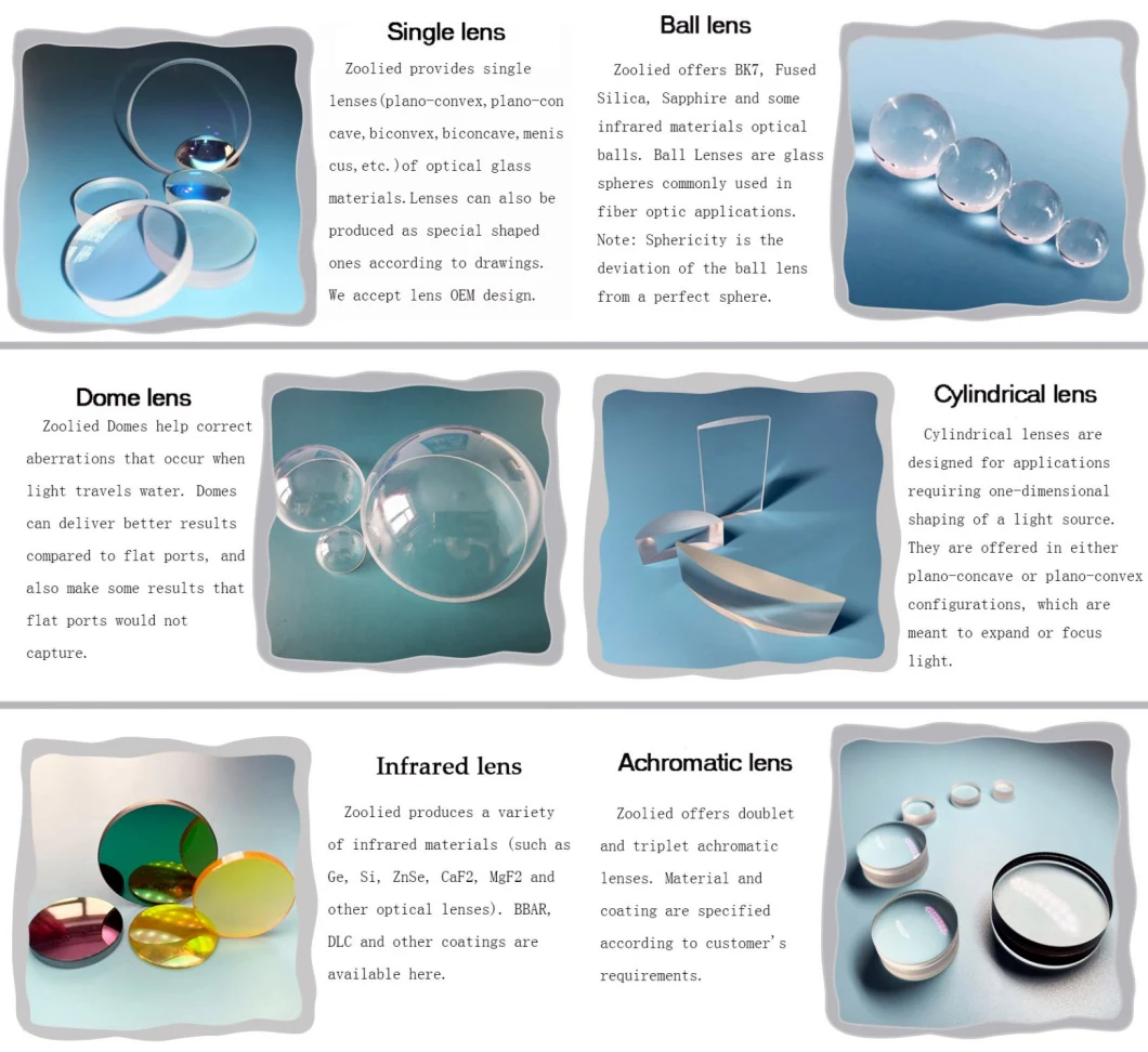 Custom Optical Spherical Half Ball Lens High Quality Bk7