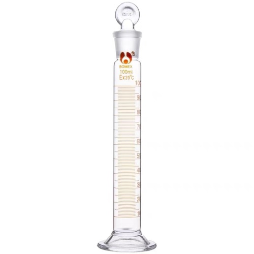 Cylindre de mesure avec bouchon de verre moulu 25 ml