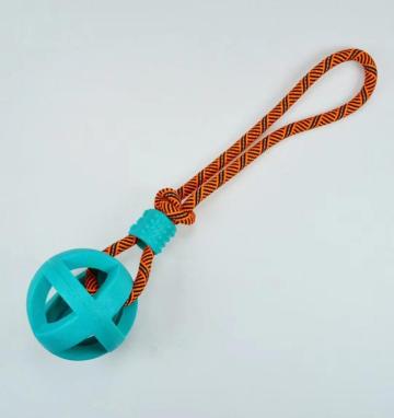 Dog hollow ball toy TPR Pet Ball Rope