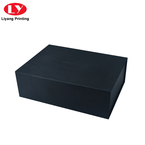 कस्टम बड़े बंधनेवाला काला कागज उपहार बॉक्स