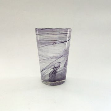 swirl effect high ball glass water cup tumbler