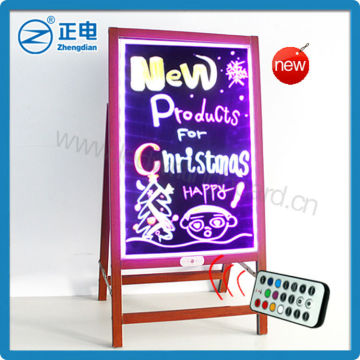 Outdoor 60*80 wooden frame 90 kinds flashing modes new invention led glow sign boards