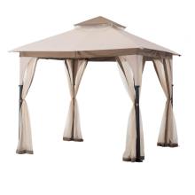 Sunjoy Portia Brown Steel Square Metal Gazebo 3x3M