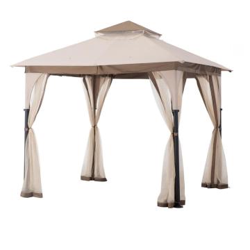 Sunjoy Portia Brown Steel Square Metal Gazebo 3x3M