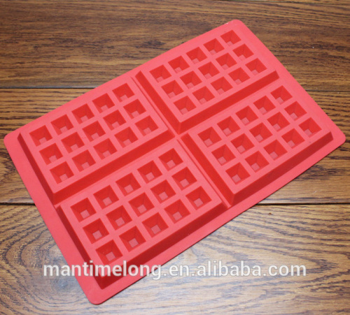 1 X Safety 4-Cavity Waffles cake mold silicone cake mold cake silicone mold