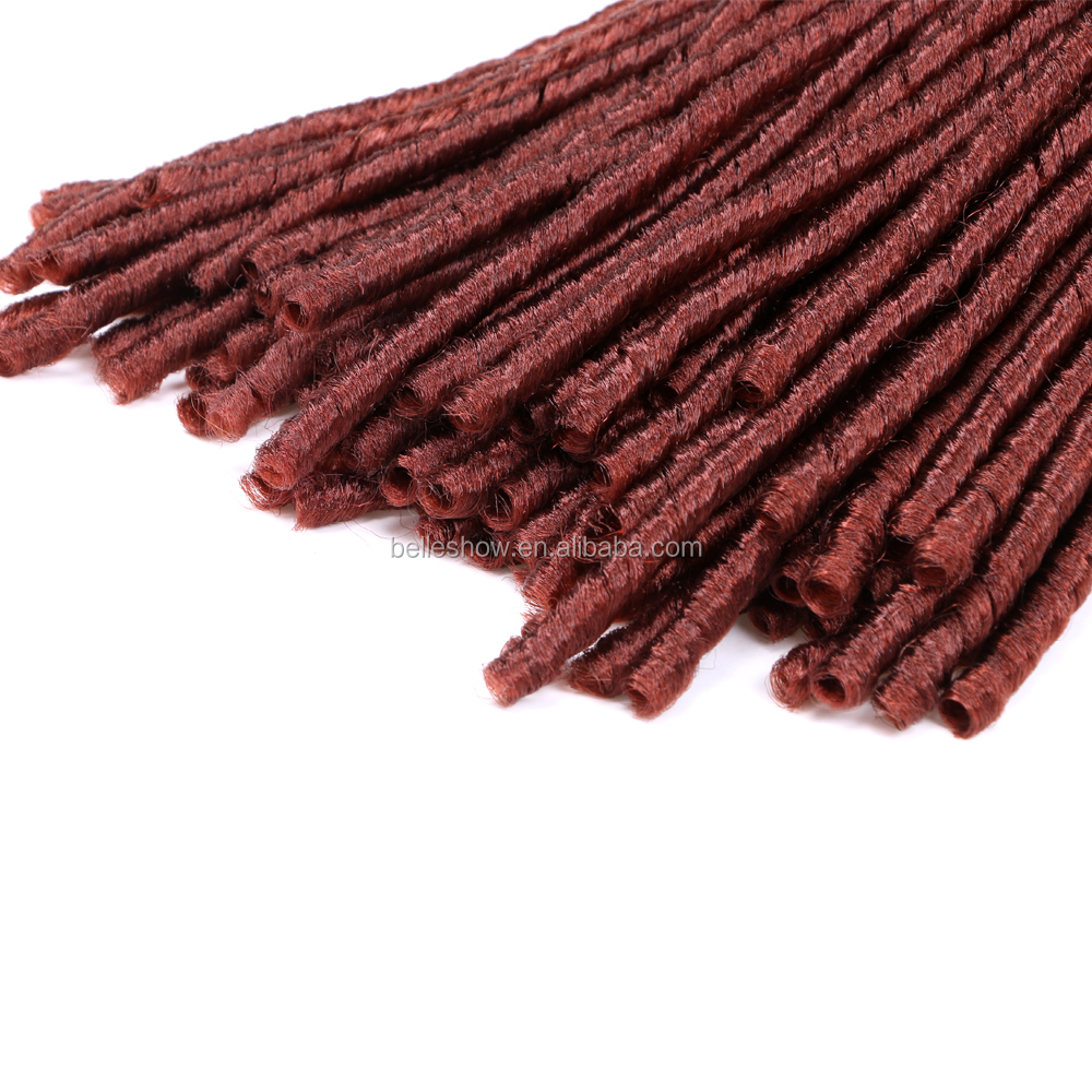 Hot sell soft dread hair piece soft dreads blond soft dread braids