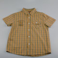 Boys Orange  Short Sleeve Check Pocket Shirts