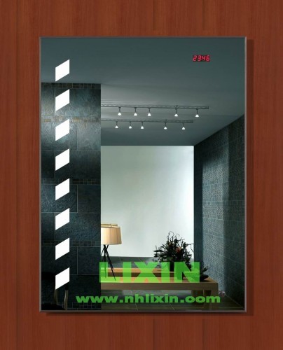 More popular hot selling lighted defogging mirror with customized frosting, designed light mirror