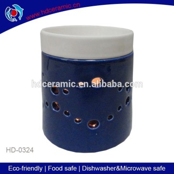 royalblue cylinder ceramic essence candle oil burner,fragrance oil burner,tea catalytic oil burner