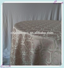 YHT#33 jacquard damask table cloth-polyester banquet wedding wholesale cheap table cloth linen cover