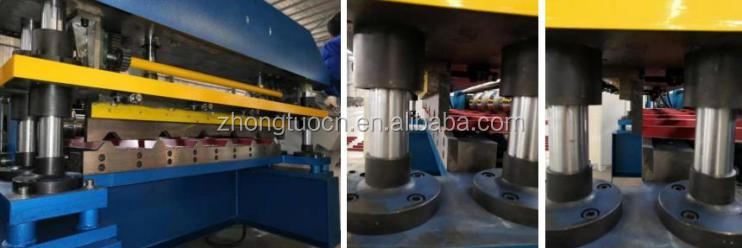 Aluminum roll forming machine for the production of corrugated metal