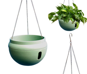 self-watering flower pot,plastic container,hanging pot