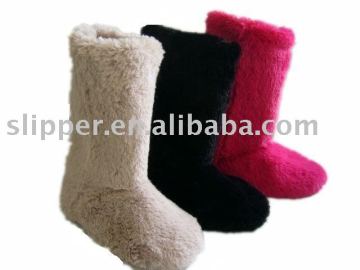 ladies plush indoor boot