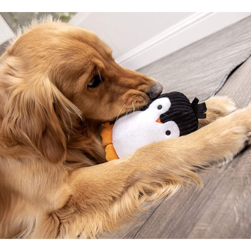 Juguete de peluche de perro con sillón silencioso