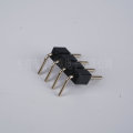 2.54 4P Zwart goud vergulde pin -connector