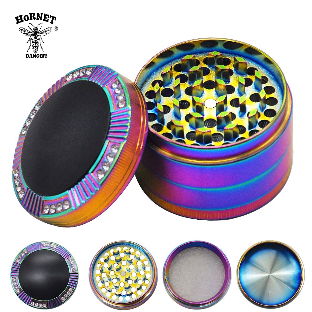 Zinc Alloy 4 parts 63mm herb grinder weed grinder Metal herb crusher custom logo smoking accessories