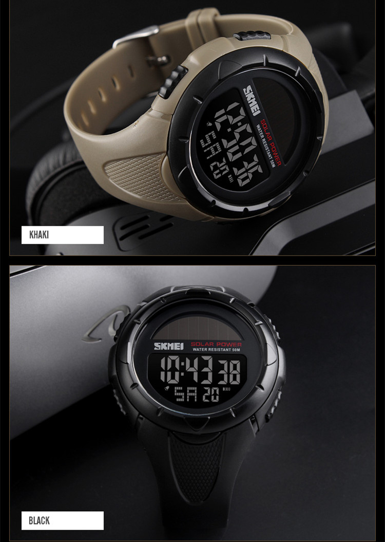 Red watch Digital skmei 1405 sport new style solar power watch