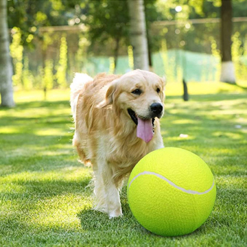 Wholesale Customized Logo Rubber Chemical Fibe Signaturer Pet Interactive Toys Pet Dog Big Nibble Tennis Balls