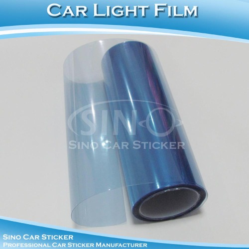 Tahan lama mobil biru cahaya lampu pembungkus Sticker warna cahaya Film