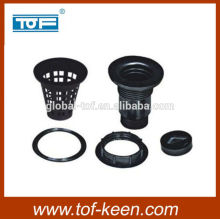 sink water drain set,pp rubber sink stopper,plastic sink overflow