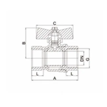 Butterfly Handle 1/2''-1''inch Brass Gas Valve Manufacturer