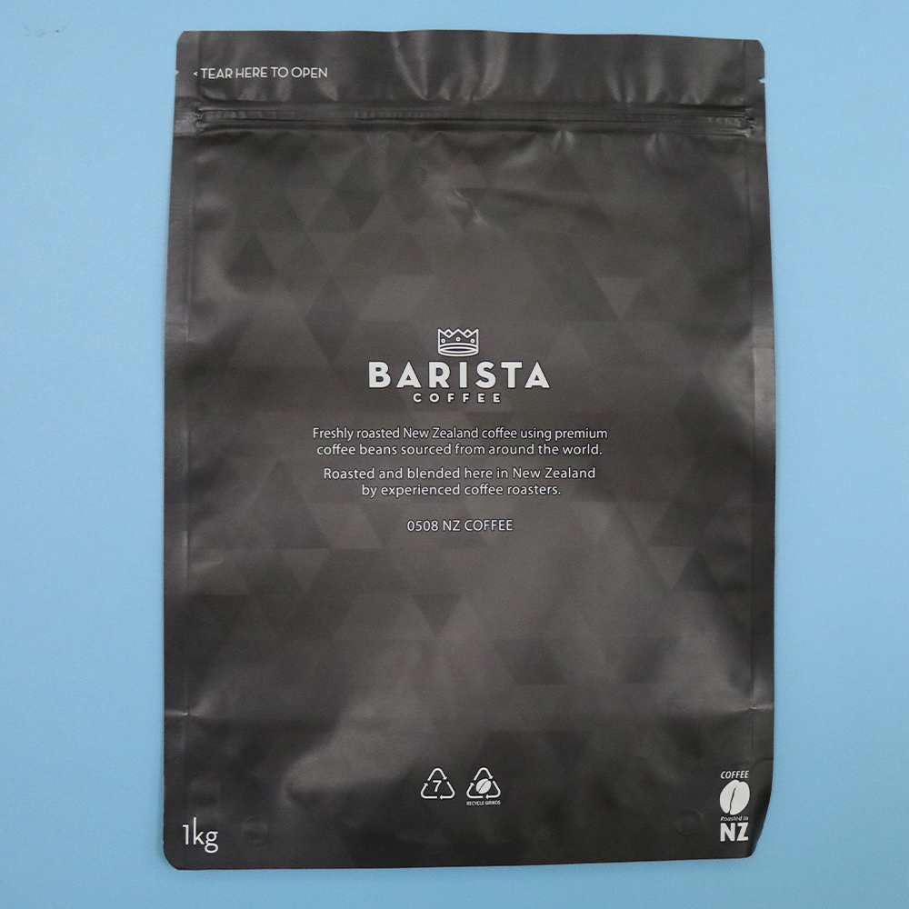 Customized black matte finish doypack bag ziplock plastic packaging bags for underwear panties packing
