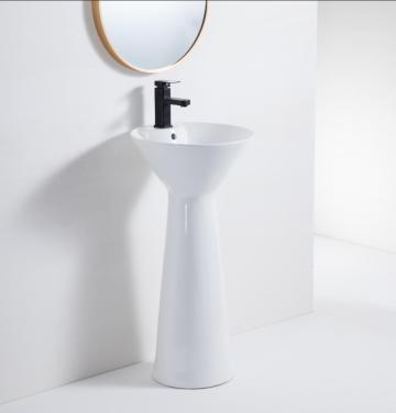 Durable Ceramic White Pedestal Sink Bowl Sink