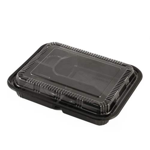 Premium Black Takeout Bento Box for Food Delivery