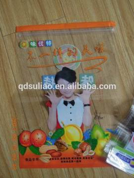 plastic transparent food packing ziplock bag