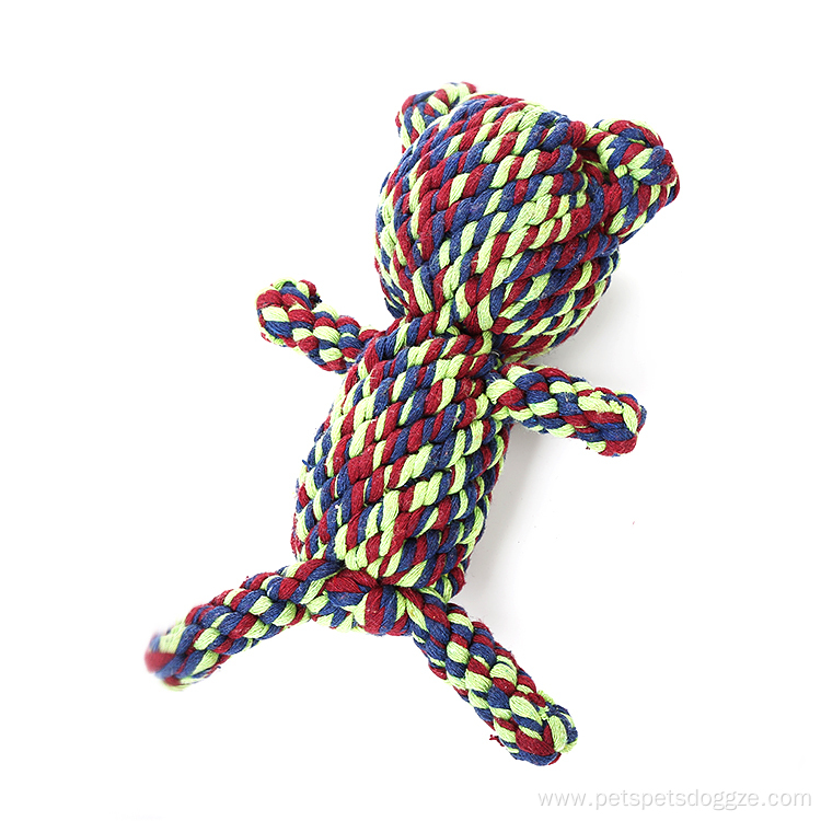 Bear Animal Shape Pet Cotton Rope Dog Toy