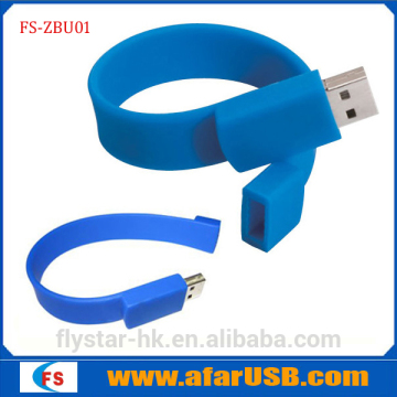 2014 New Silicone USB Wrist Band Bracelet USB Flash Drive with Custom logo