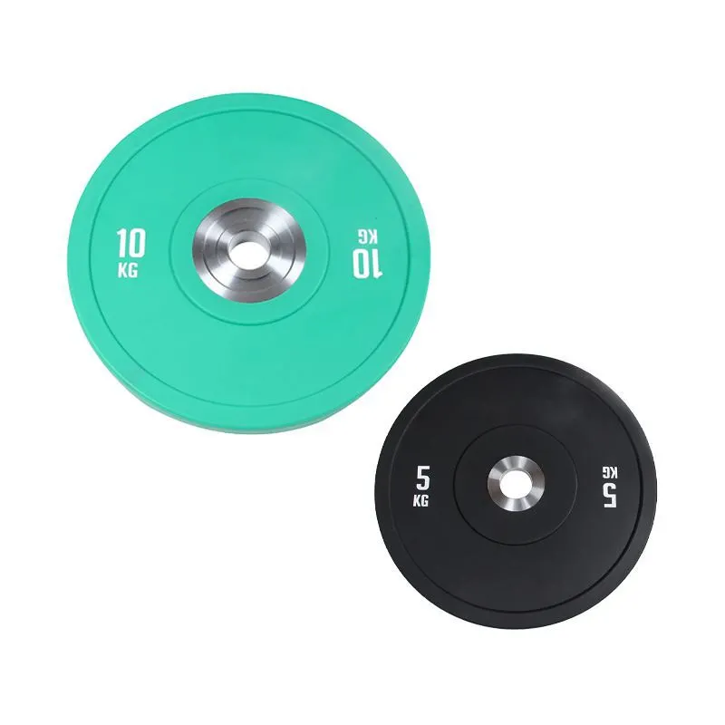 Gym Fitness Equipment Rubber Barbell Standard Weight Plates