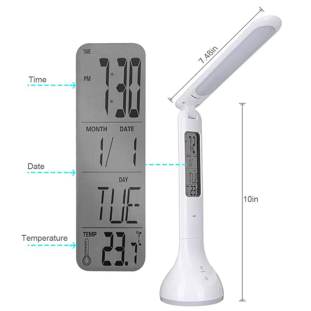 Smart USB Desk Lamp with Built-in Alarm Clock Functionality