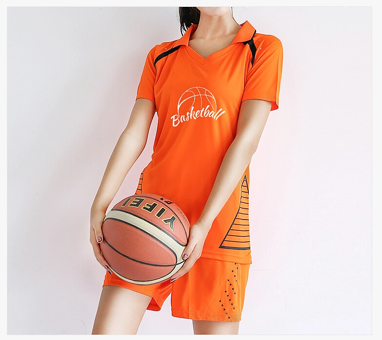 Womens latest Hot Basketball Wear Uniform with Polo Collar