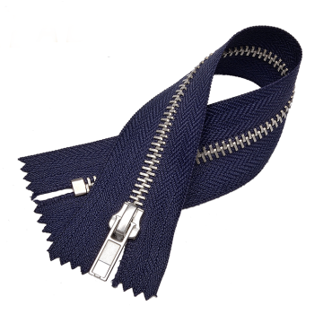 No.8 Dark Blue Metal Zipper with Closed End