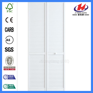 JHK-B07 Popular Design Solid Wooden White Louvered Doors