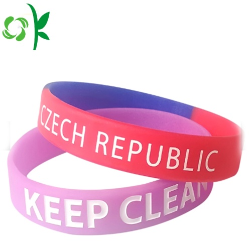 Custom Silicone Festival UV Engraved Bracelet for Gift