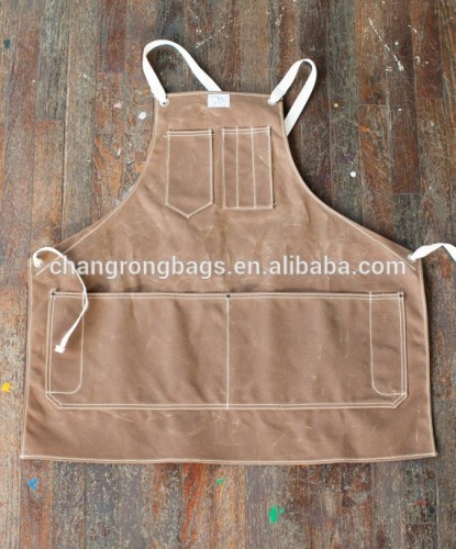 Rugged waxed canvas apron , heavy canvas apron , heavy duty cotton canvas apron for sale , waxed canvas manufacture