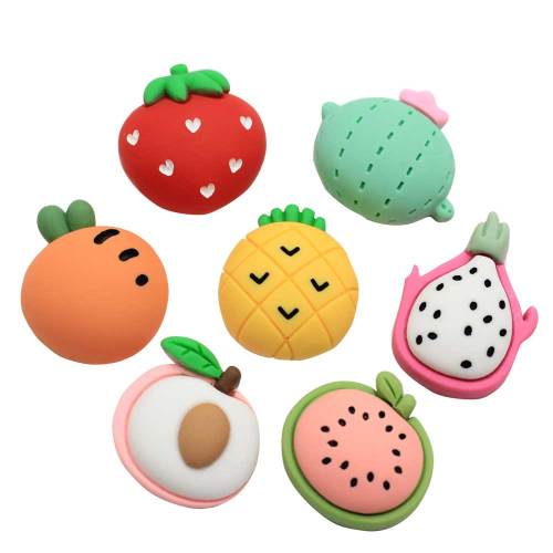 Multi Styles Resin Cartoon Kawaii Fruit Beads Crafts for Kid Diy Art Deco Hair Clips Embellishment Scrapbook Making Accessories