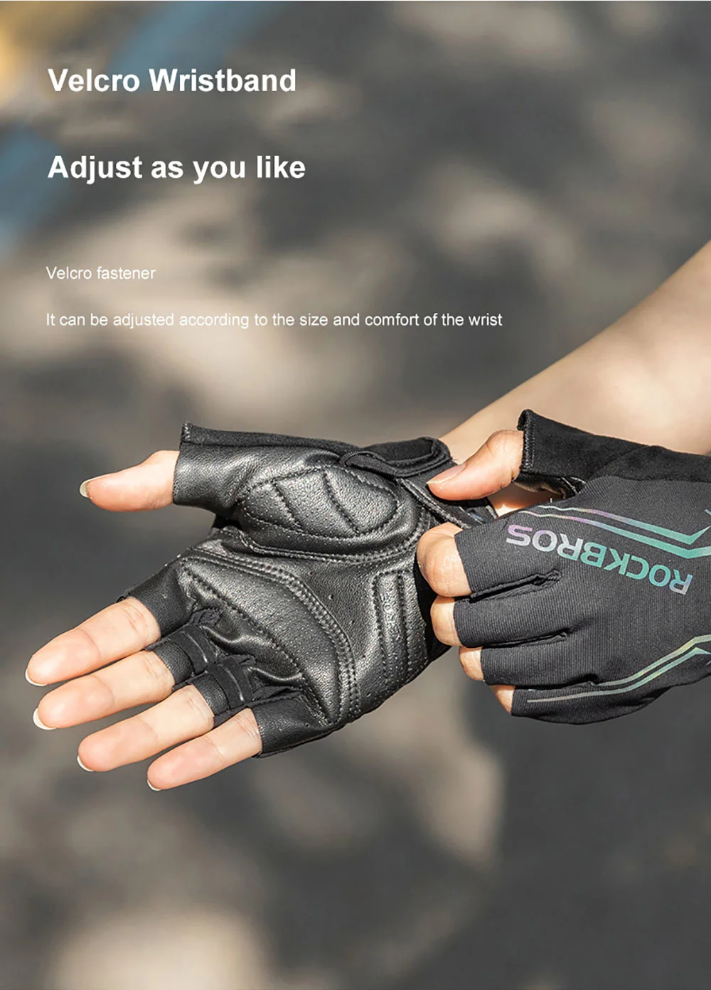 Made in China SBR Damping Palm Pad Breathable Mountain Bike Mountain Bike Riding Gloves Half Finger Gloves