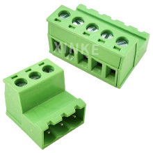 Wire to wire male lug pluggable terminal block