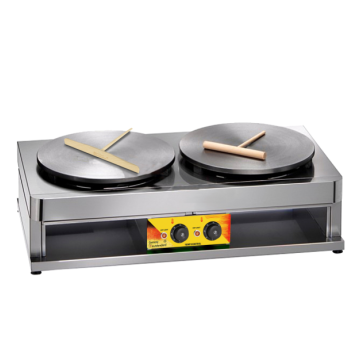 Two plate electric crepe maker double electric machine