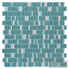 Solid Color Green Glass Mosaic Tile Sheets