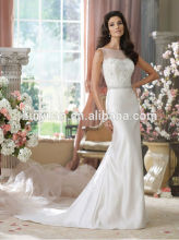 white backless halter lace beaded mermaid diamond beaded wedding dress