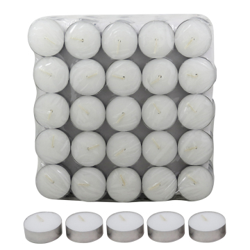 White Tea light candle with long burning time