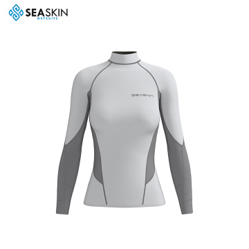 Seaskin Long Arm Neoprene Surfing Surfing Top Suit Top для леди