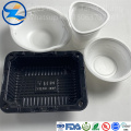 Disposable PP material black takeout bottom food tray