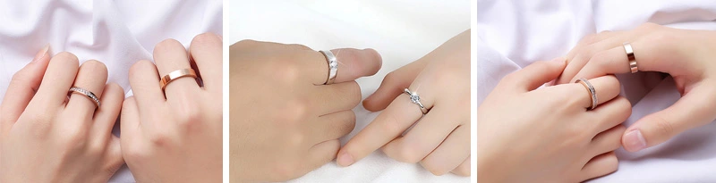 Men's Ring Set Wedding Diamond Stainless Steel Ring Men